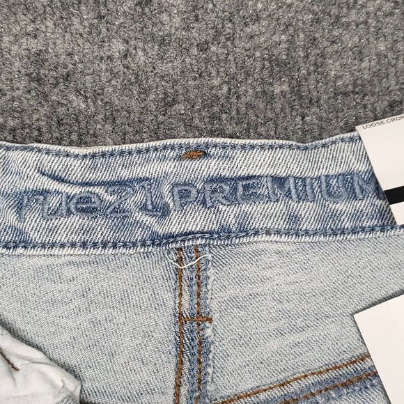 Rue21 Jeans Mens 32X34 Blue Denim Loose Crop Supreme Flex Distressed Stretch New - Picture 12 of 12